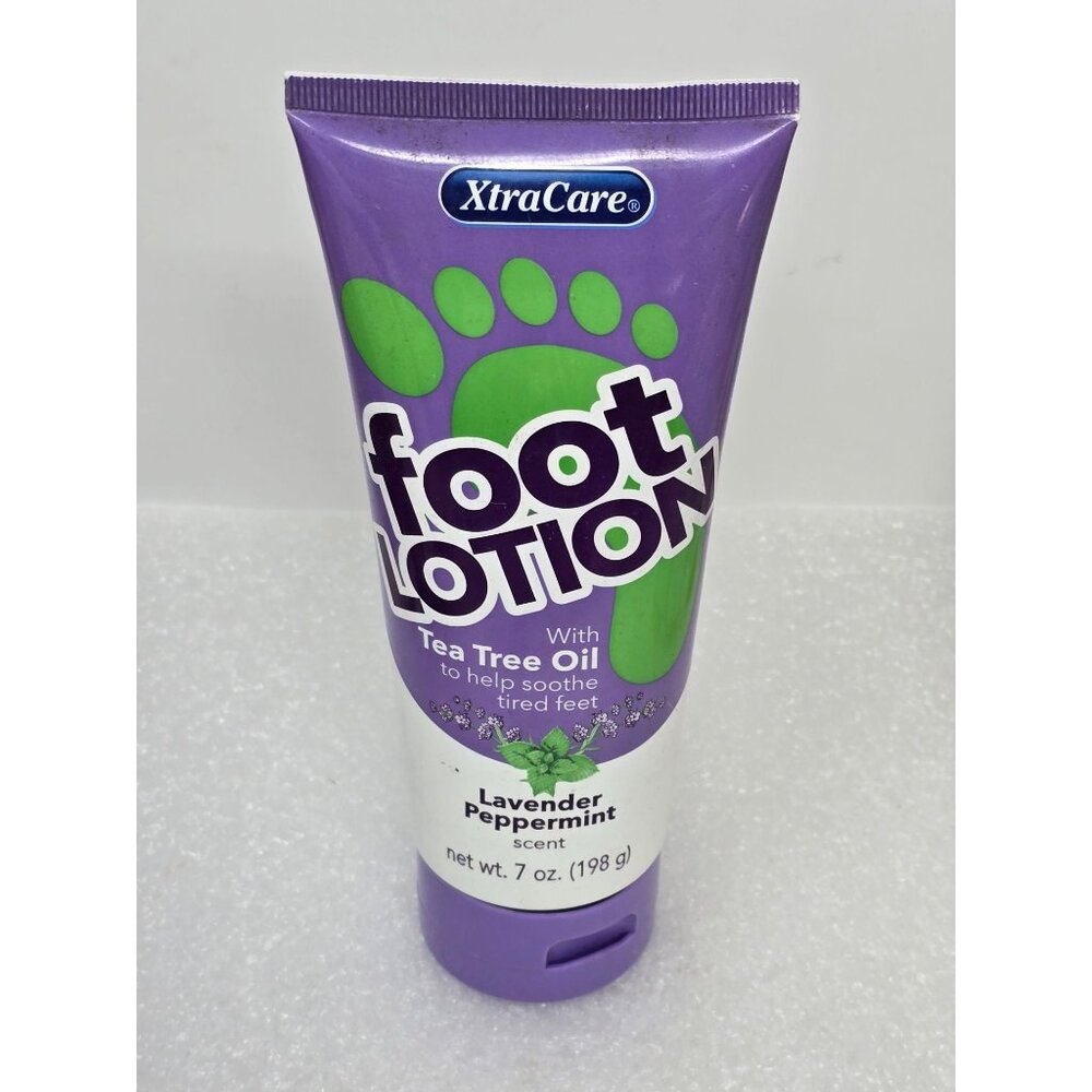 XtraCare Foot Lotion With Tea Tree Oil Lavender Peppermint Scent 7 Oz
